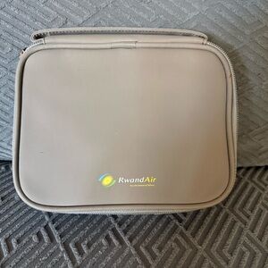 Barnd New Rwand Air Business Class Amenity Kit Cosmetic Travel Bag Gray